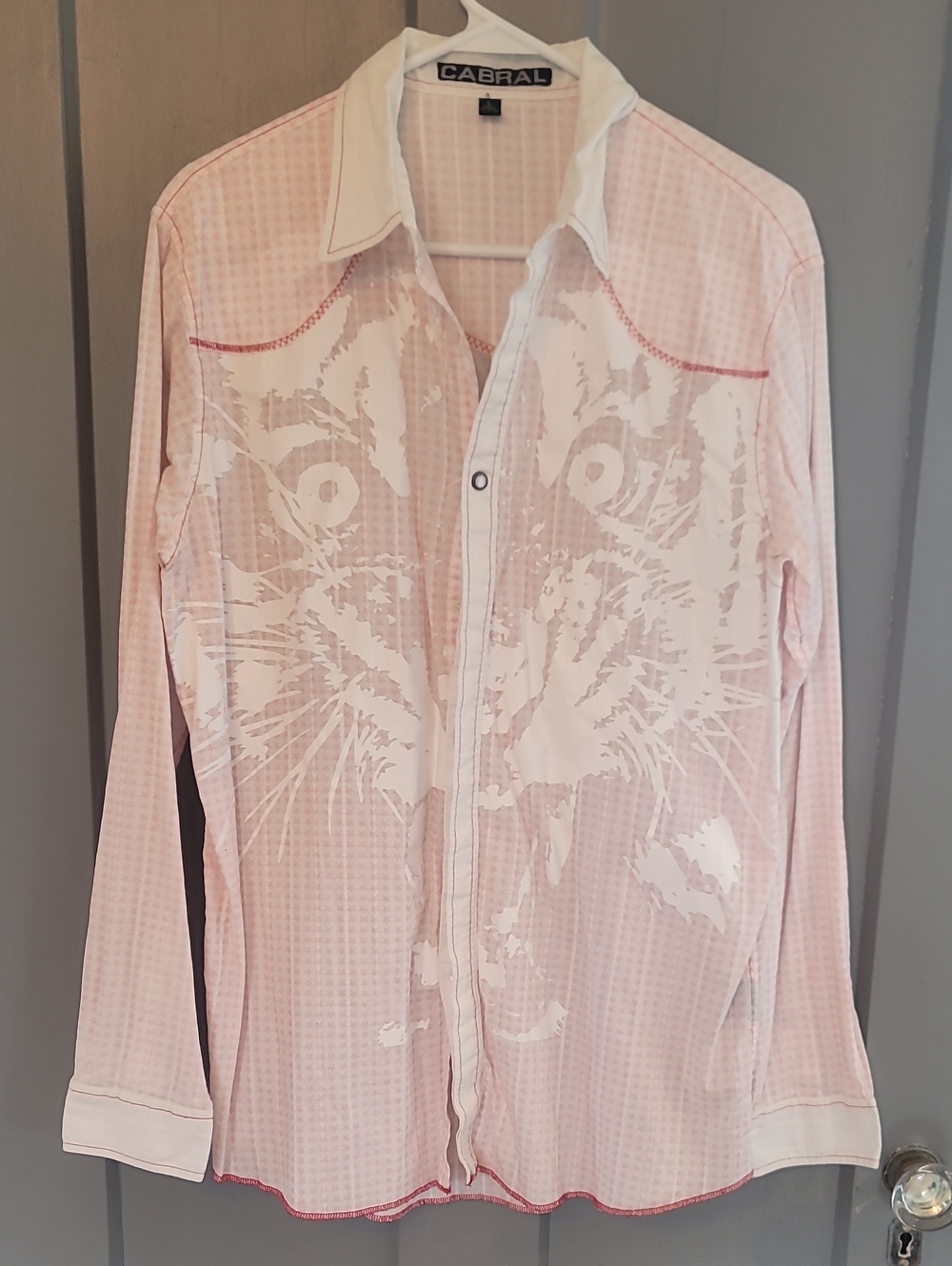 Cabral Light Pink Tiger Button-Down Shirt